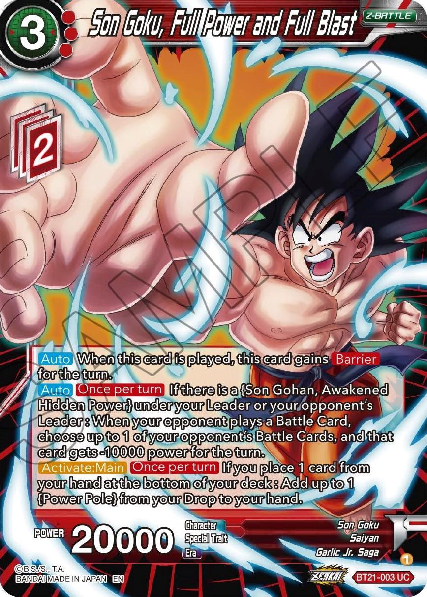 Son Goku, Full Power and Full Blast (BT21-003) [Wild Resurgence] | Enigma On Main