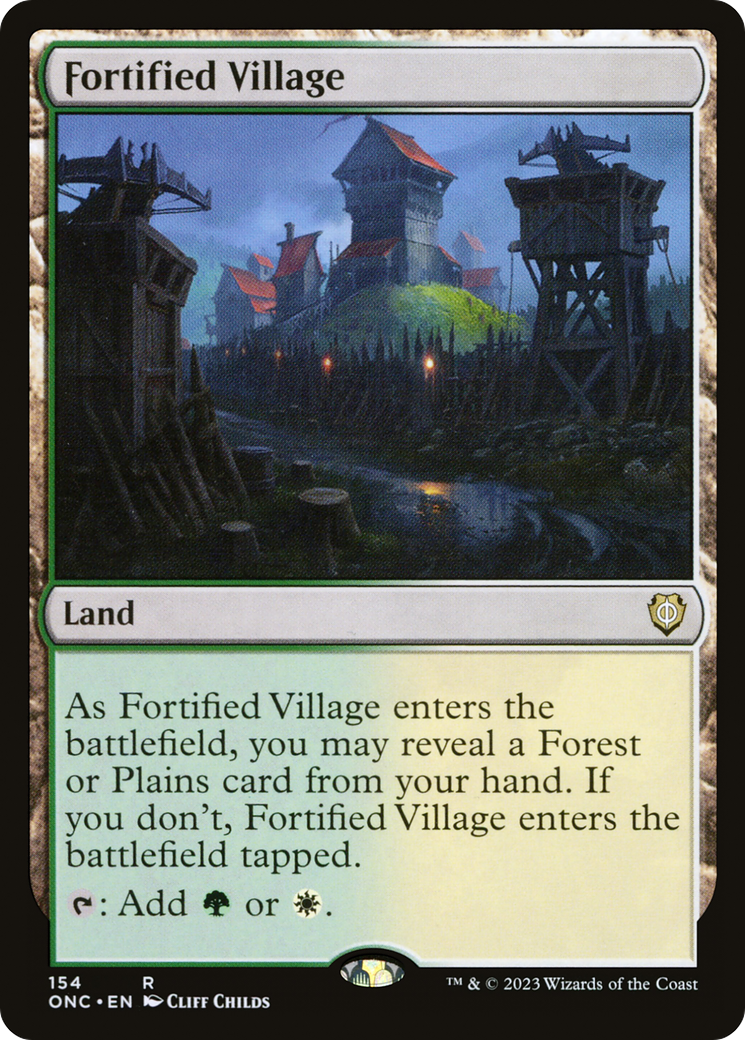 Fortified Village [Phyrexia: All Will Be One Commander] | Enigma On Main