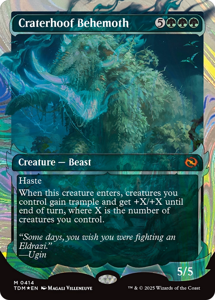 Craterhoof Behemoth (Showcase) (Halo Foil) [Tarkir: Dragonstorm] | Enigma On Main