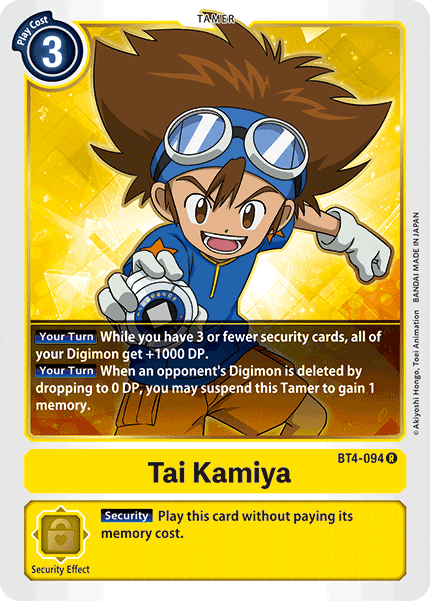 Tai Kamiya [BT4-094] [Great Legend] | Enigma On Main