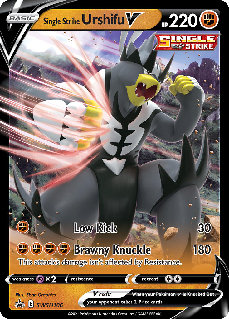 Single Strike Urshifu V (SWSH106) (Jumbo Card) [Sword & Shield: Black Star Promos] | Enigma On Main