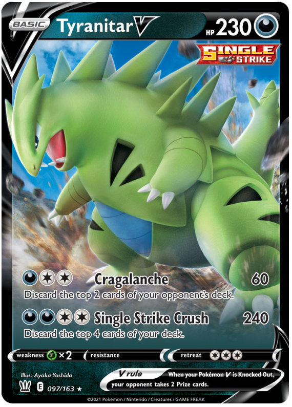 Tyranitar V (097/163) [Sword & Shield: Battle Styles] | Enigma On Main