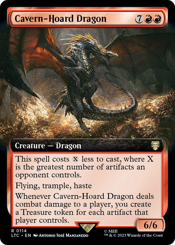 Cavern-Hoard Dragon (Extended Art) [The Lord of the Rings: Tales of Middle-Earth Commander] | Enigma On Main