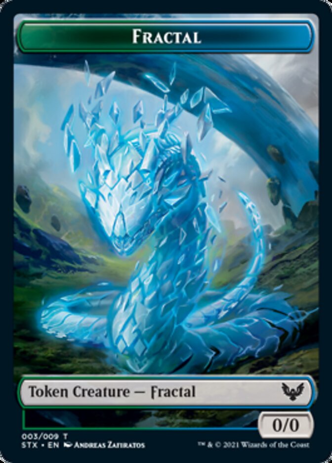 Fractal // Inkling Double-Sided Token [Strixhaven: School of Mages Tokens] | Enigma On Main