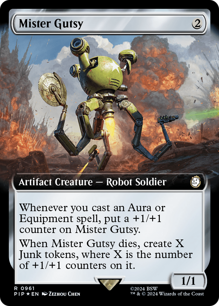 Mister Gutsy (Extended Art) (Surge Foil) [Fallout] | Enigma On Main