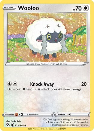 Wooloo (222/264) (Cosmos Holo) [Sword & Shield: Fusion Strike] | Enigma On Main