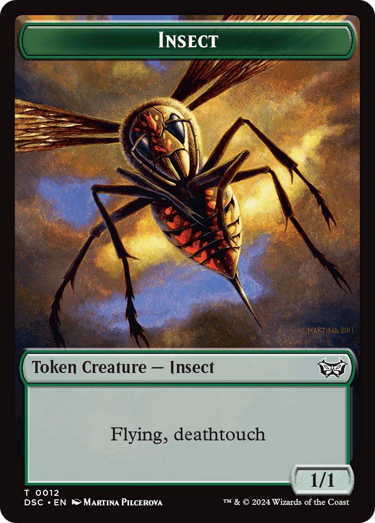 Insect (0012) // Spider Double-Sided Token [Duskmourn: House of Horror Commander Tokens] | Enigma On Main