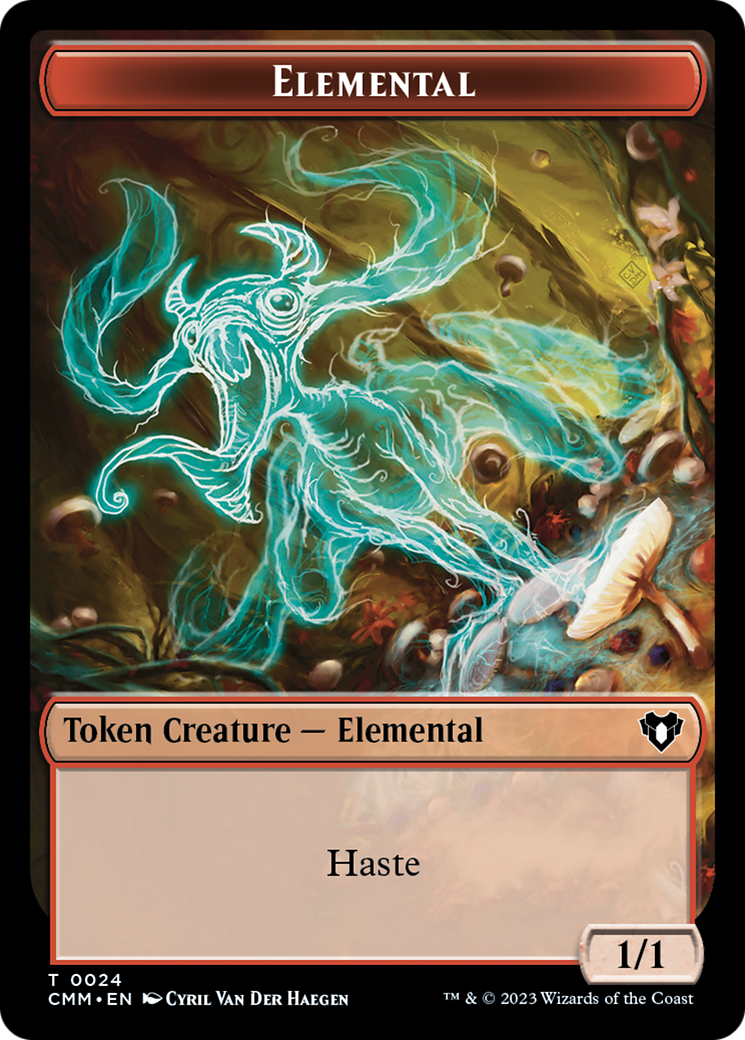 Elemental (0024) // Elf Druid Double-Sided Token [Commander Masters Tokens] | Enigma On Main