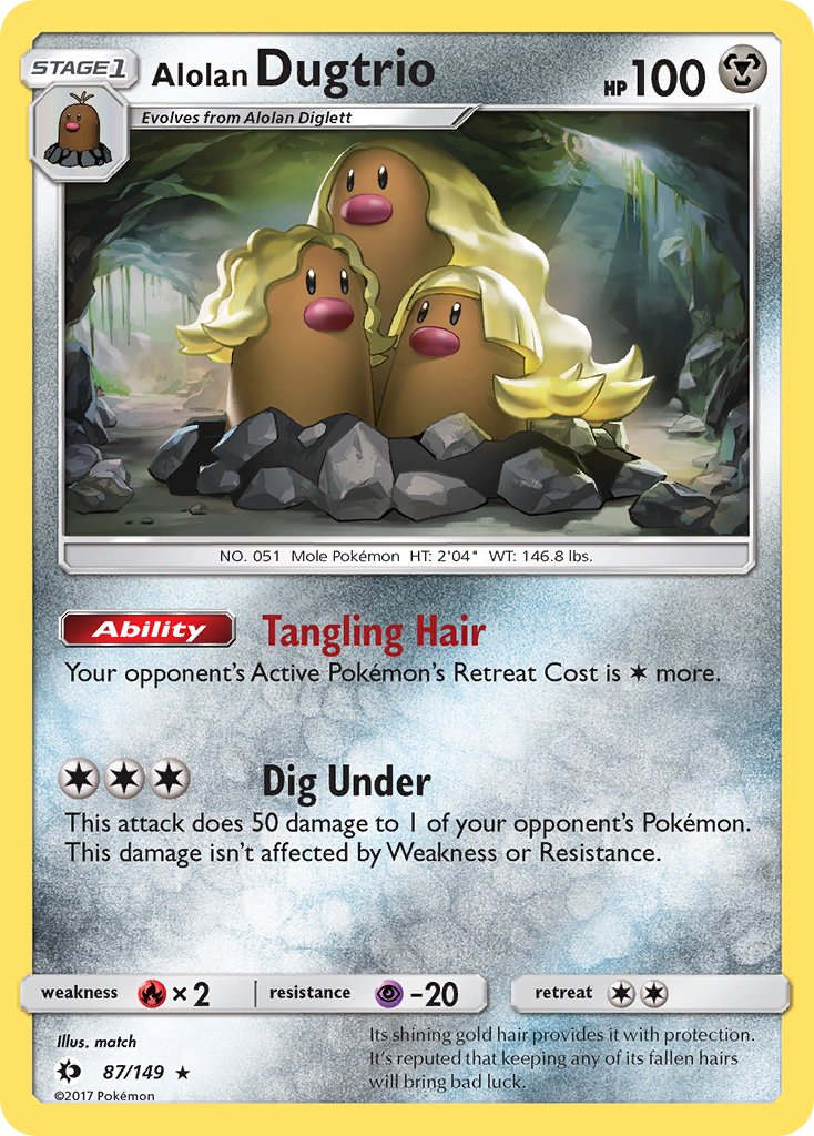 Alolan Dugtrio (87/149) (Cosmos Holo) (Blister Exclusive) [Sun & Moon: Base Set] | Enigma On Main