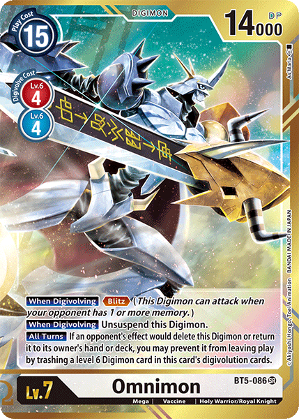 Omnimon [BT5-086] (Alternate Art - As'Maria) [Battle of Omni] | Enigma On Main