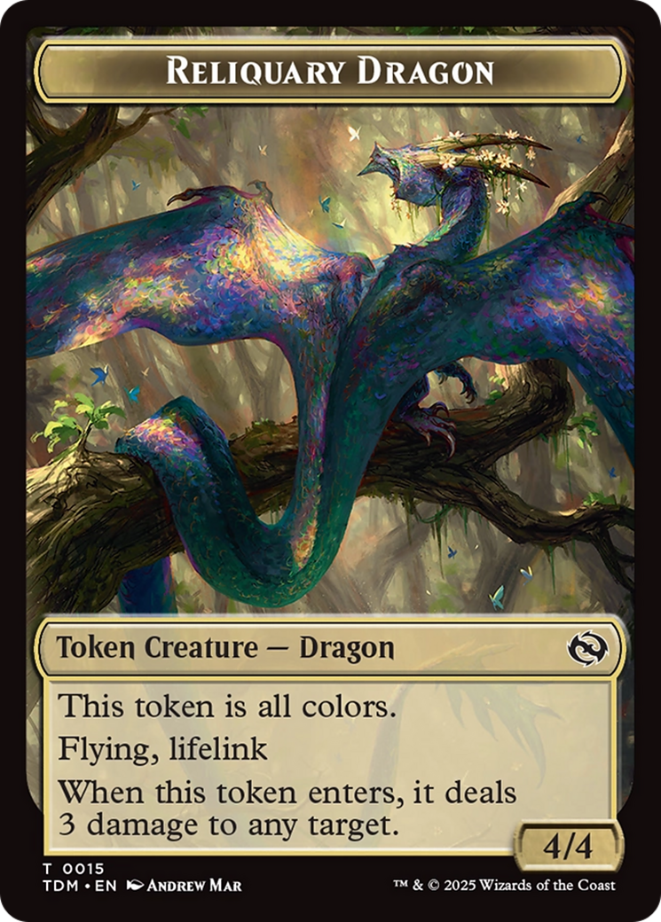 Reliquary Dragon // Dragon (0011) Double-Sided Token [Tarkir: Dragonstorm Tokens] | Enigma On Main