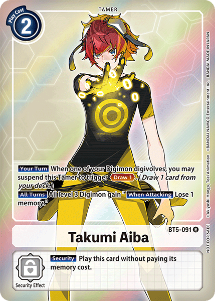 Takumi Aiba [BT5-091] (Buy-A-Box Promo) [Battle of Omni Promos] | Enigma On Main