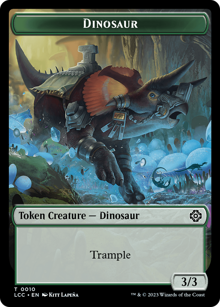 Elephant // Dinosaur (0010) Double-Sided Token [The Lost Caverns of Ixalan Commander Tokens] | Enigma On Main