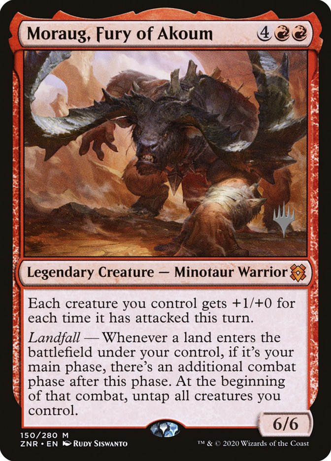 Moraug, Fury of Akoum (Promo Pack) [Zendikar Rising Promos] | Enigma On Main