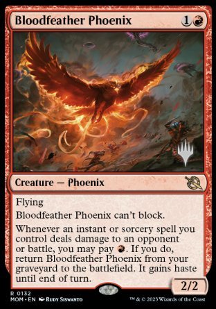 Bloodfeather Phoenix (Promo Pack) [March of the Machine Promos] | Enigma On Main