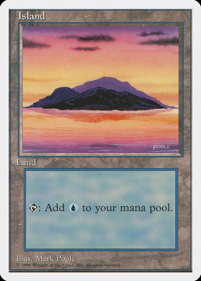 Island (Dark Clouds, Signature on Bottom Right) [Introductory Two-Player Set] | Enigma On Main