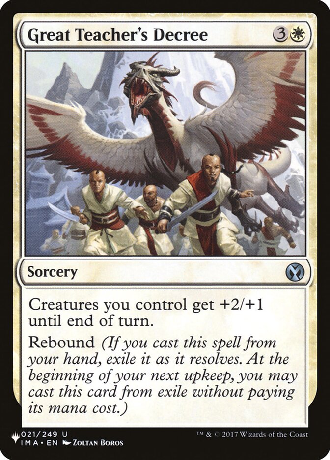 Great Teacher's Decree [The List] | Enigma On Main