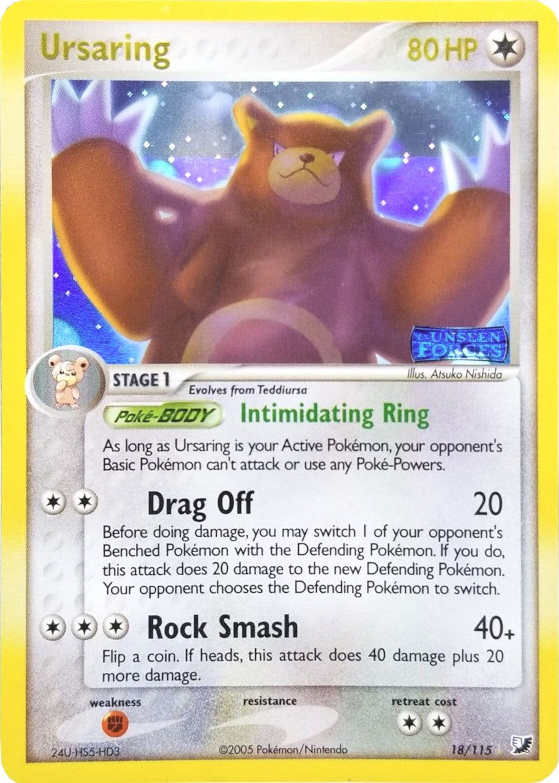 Ursaring (18/115) (Stamped) [EX: Unseen Forces] | Enigma On Main