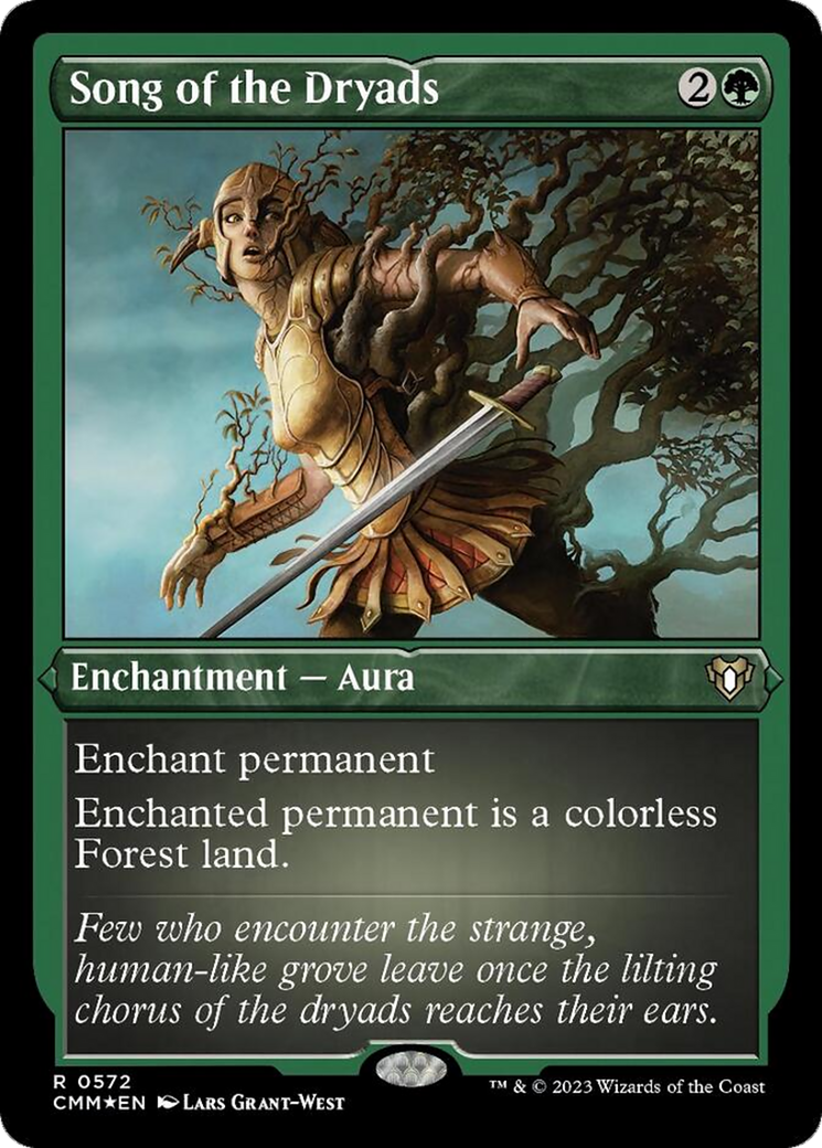 Song of the Dryads (Foil Etched) [Commander Masters] | Enigma On Main