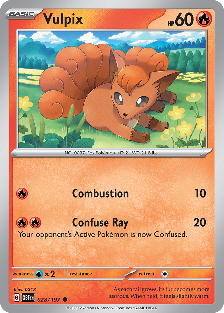 Vulpix (028/197) [Scarlet & Violet: Obsidian Flames] | Enigma On Main