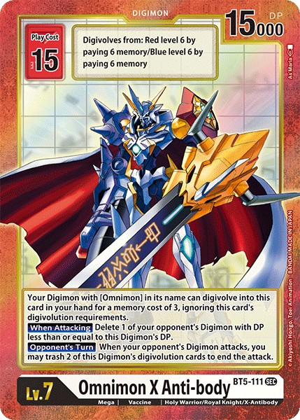 Omnimon X Anti-body [BT5-111] (Alternate Art) [Battle of Omni] | Enigma On Main