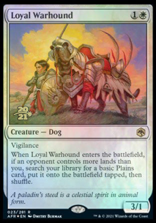 Loyal Warhound [Dungeons & Dragons: Adventures in the Forgotten Realms Prerelease Promos] | Enigma On Main