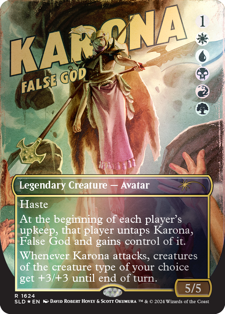 Karona, False God (Rainbow Foil) [Secret Lair Drop Series] | Enigma On Main