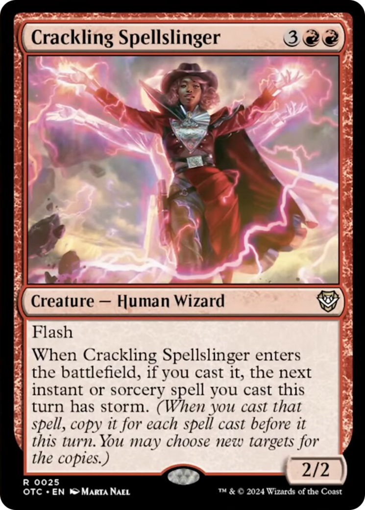 Crackling Spellslinger [Outlaws of Thunder Junction Commander] | Enigma On Main