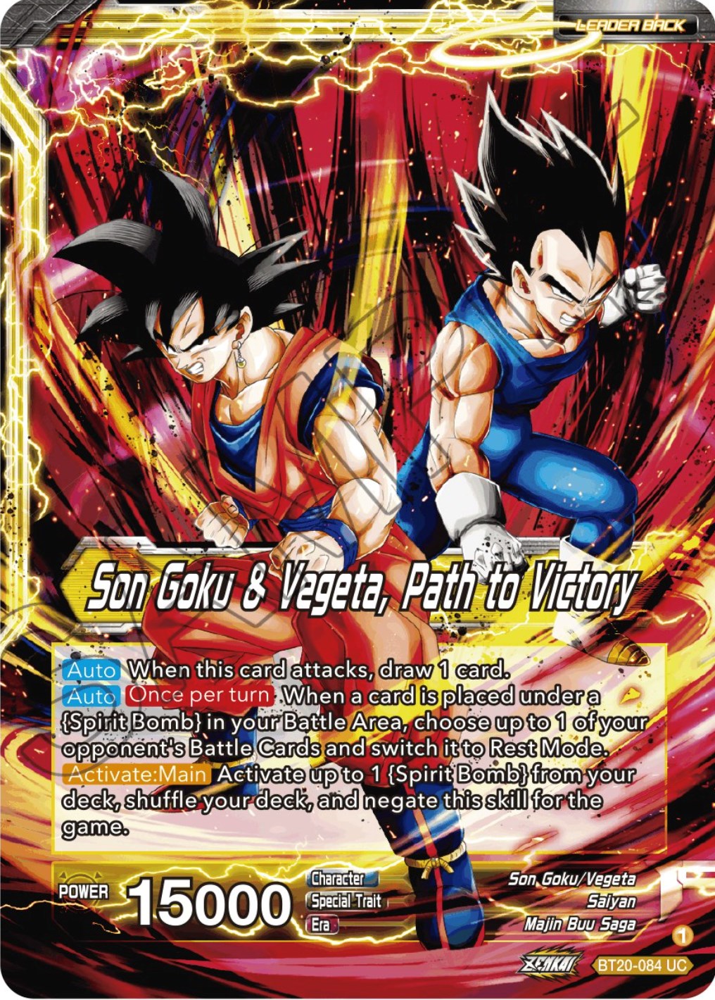 SS Vegito // Son Goku & Vegeta, Path to Victory (BT20-084) [Power Absorbed] | Enigma On Main