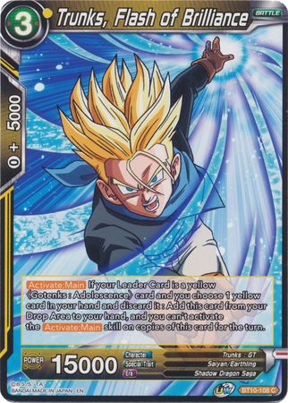 Trunks, Flash of Brilliance (BT10-108) [Rise of the Unison Warrior 2nd Edition] | Enigma On Main