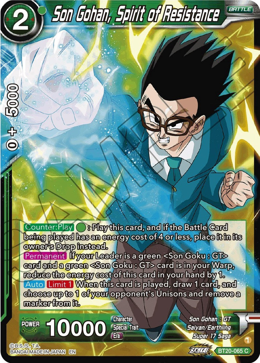 Son Gohan, Spirit of Resistance (BT20-065) [Power Absorbed] | Enigma On Main