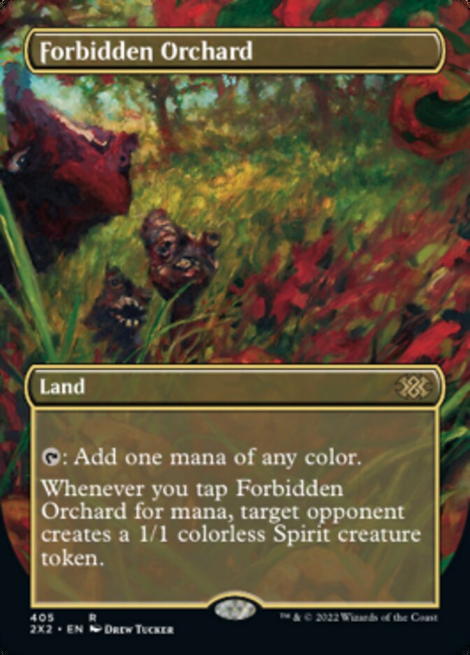 Forbidden Orchard (Borderless Alternate Art) [Double Masters 2022] | Enigma On Main