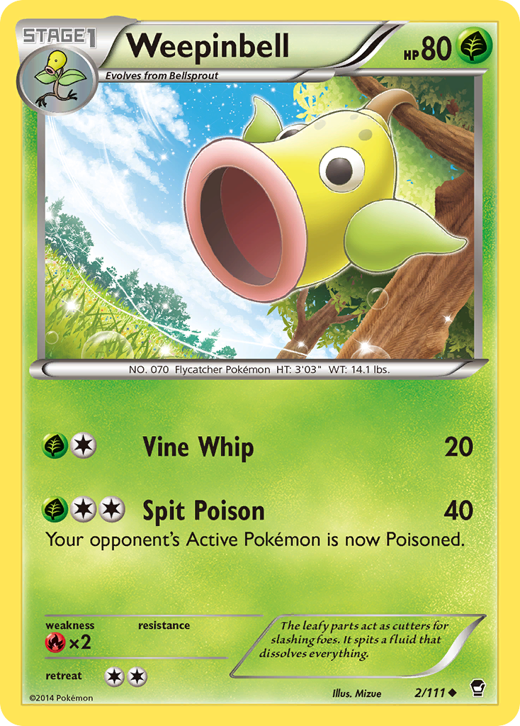 Weepinbell (2/111) [XY: Furious Fists] | Enigma On Main