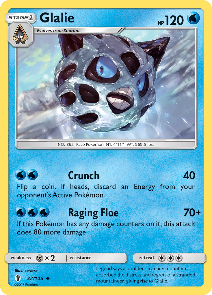 Glalie (32/145) [Sun & Moon: Guardians Rising] | Enigma On Main