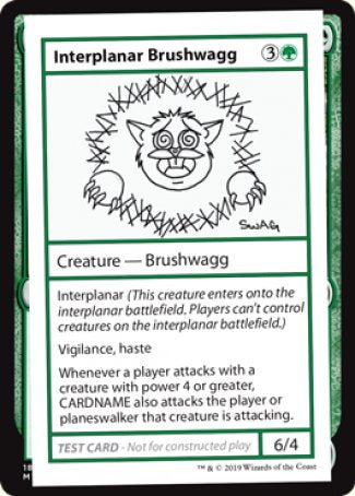 Interplanar Brushwagg (2021 Edition) [Mystery Booster Playtest Cards] | Enigma On Main