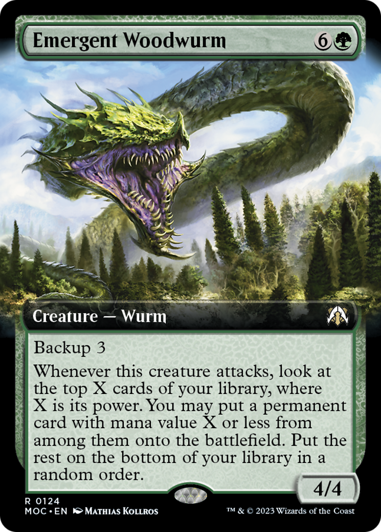 Emergent Woodwurm (Extended Art) [March of the Machine Commander] | Enigma On Main