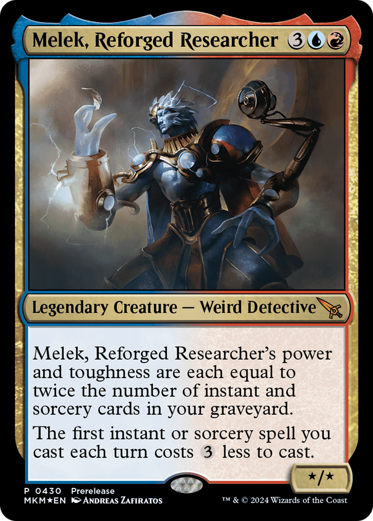 Melek, Reforged Researcher [Murders at Karlov Manor Prerelease Promos] | Enigma On Main