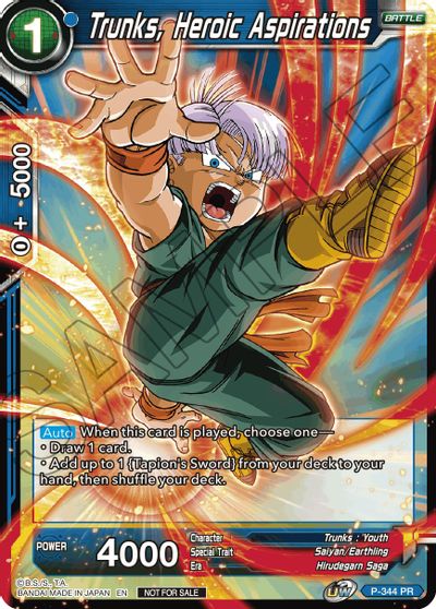 Trunks, Heroic Aspirations (P-344) [Tournament Promotion Cards] | Enigma On Main