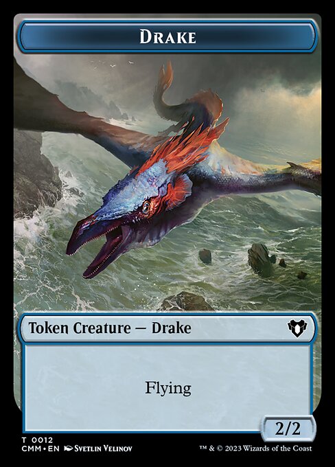 Spirit (0010) // Drake Double-Sided Token [Commander Masters Tokens] | Enigma On Main