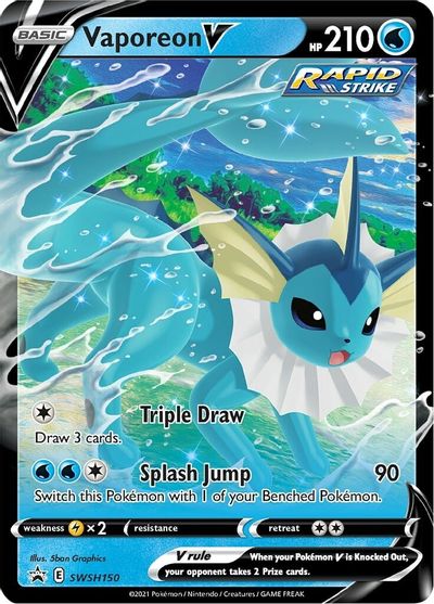 Vaporeon V (SWSH150) [Sword & Shield: Black Star Promos] | Enigma On Main