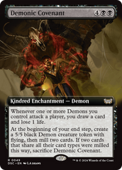 Demonic Covenant (Extended Art) [Duskmourn: House of Horror Commander] | Enigma On Main