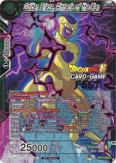 Golden Frieza, Pinnacle of the Clan (Card Game Fest 2022) (BT13-076) [Tournament Promotion Cards] | Enigma On Main