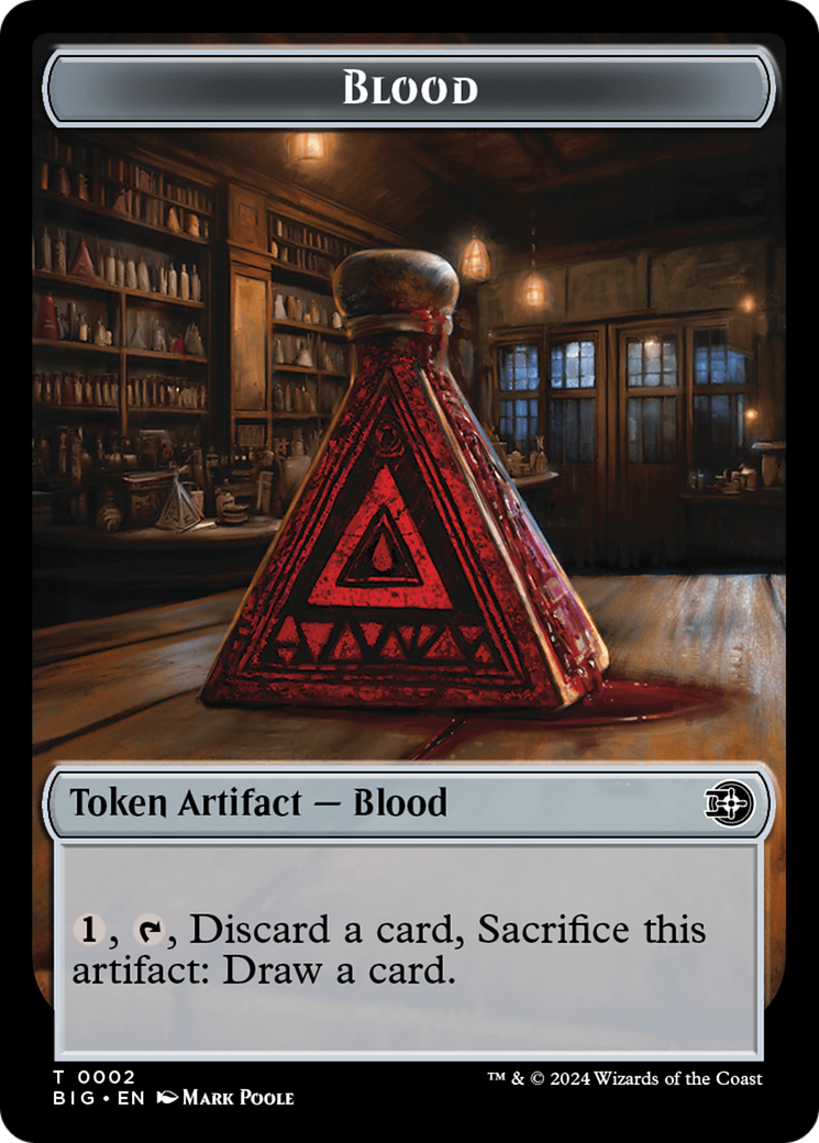 Mercenary // Blood Double-Sided Token [Outlaws of Thunder Junction Tokens] | Enigma On Main