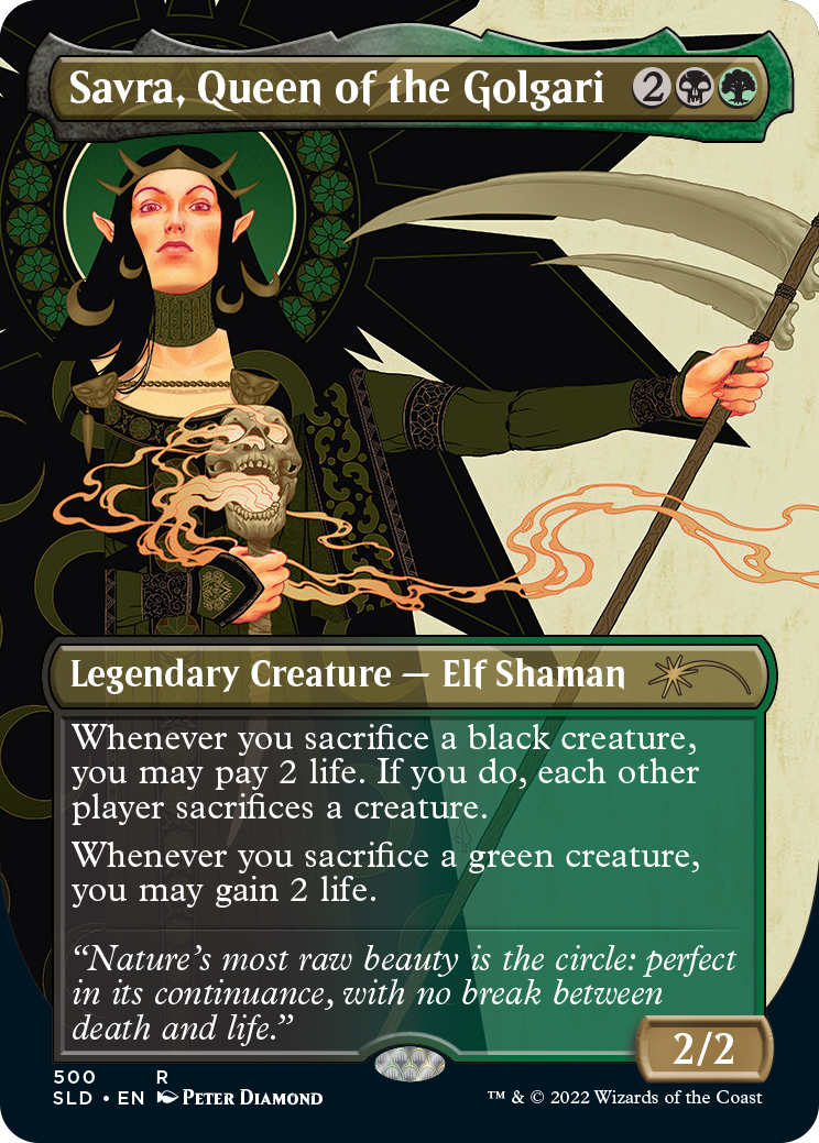 Savra, Queen of the Golgari (Borderless) [Secret Lair Drop Series] | Enigma On Main