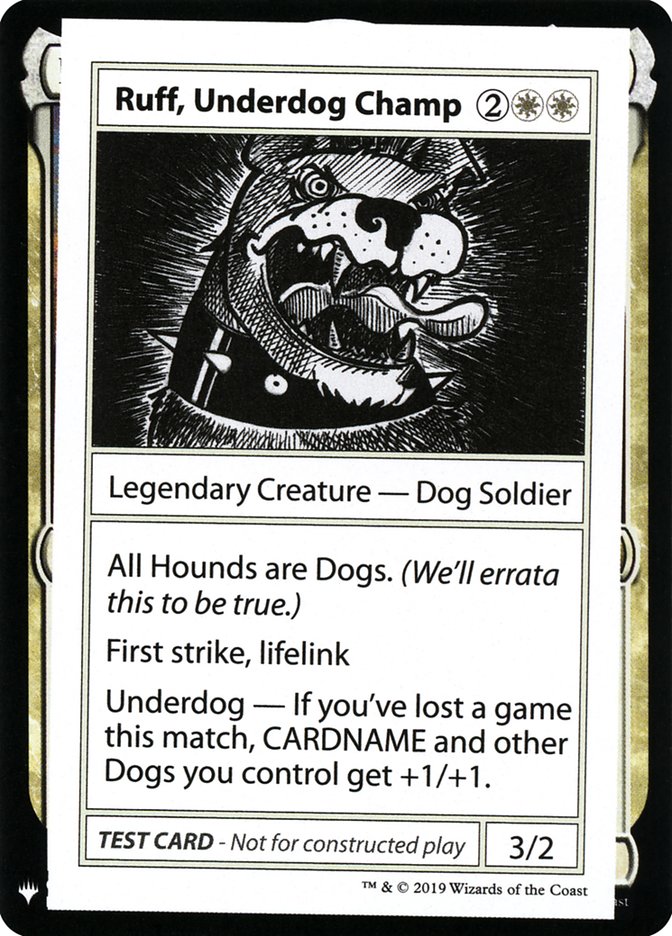 Ruff, Underdog Champ [Mystery Booster Playtest Cards] | Enigma On Main