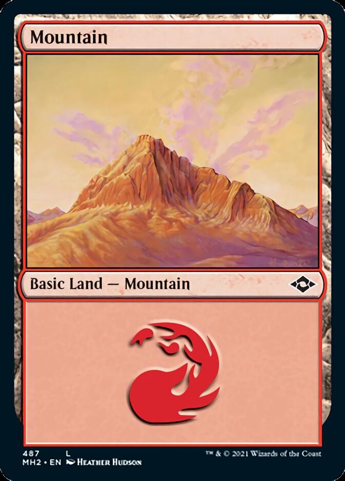 Mountain (487) (Foil Etched) [Modern Horizons 2] | Enigma On Main