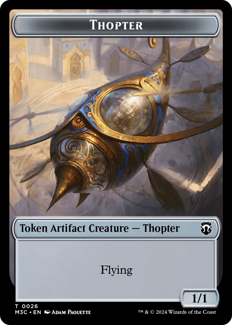 Aetherborn (Ripple Foil) // Thopter Double-Sided Token [Modern Horizons 3 Commander Tokens] | Enigma On Main