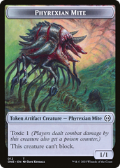 Phyrexian Mite Token (012) // Phyrexian Golem Double-Sided Token [Phyrexia: All Will Be One Tokens] | Enigma On Main