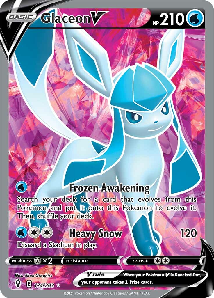 Glaceon V (174/203) [Sword & Shield: Evolving Skies] | Enigma On Main