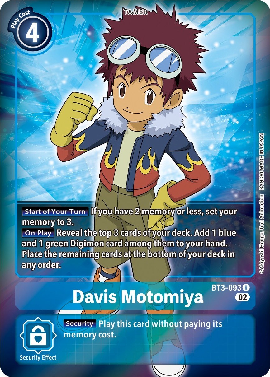 Davis Motomiya [BT3-093] (Alternate Art) [Starter Deck: Jesmon] | Enigma On Main